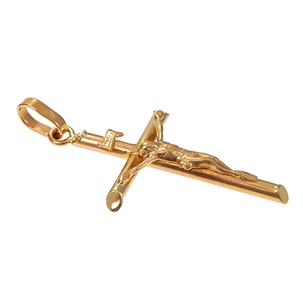 Anhänger, 14K, Gelbgold, Kruzifix