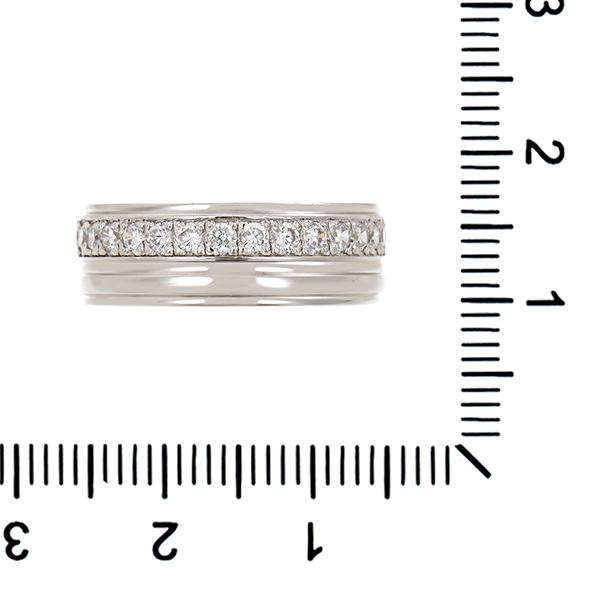 Ring, 14K, Weißgold, Zirkonia