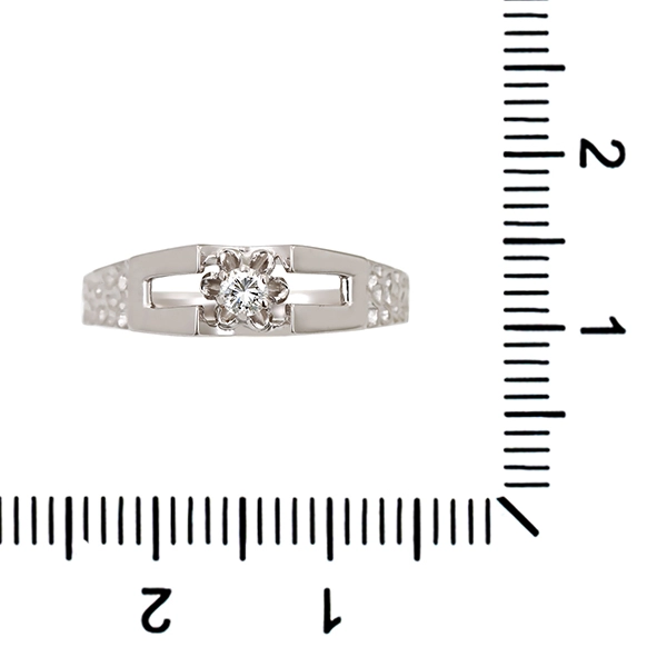 Diamantring, 14K, Weißgold, Brillant