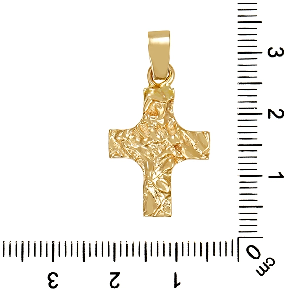 Anhänger, 14K, Gelbgold, Kreuz