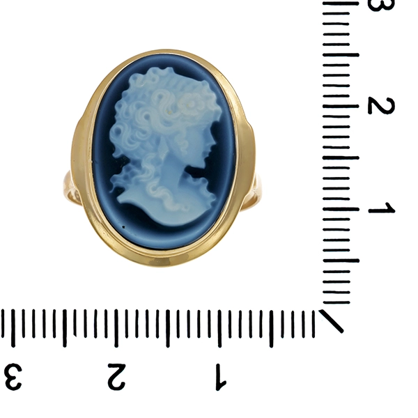 Ring, 8K, Gelbgold, Gemme