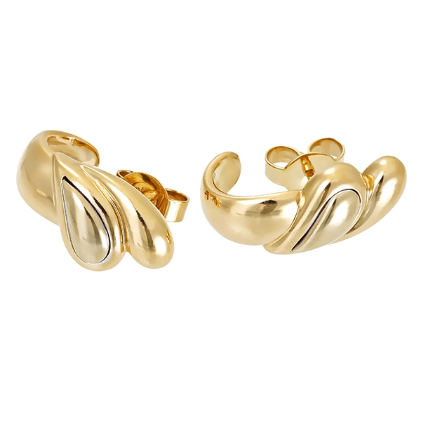 Ohrstecker, 14K, Gelb-/Weißgold