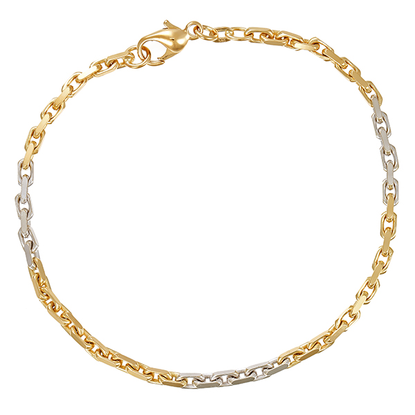 Armband, 14K, Gelb/Weißgold