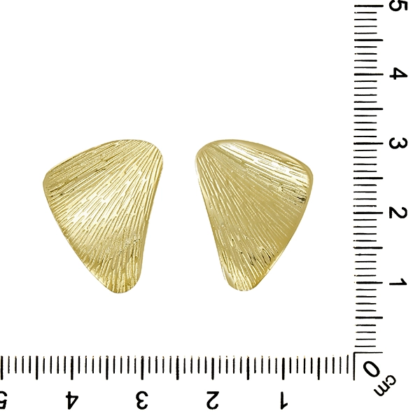 Ohrstecker, 14K, Gelbgold, Ginkgo