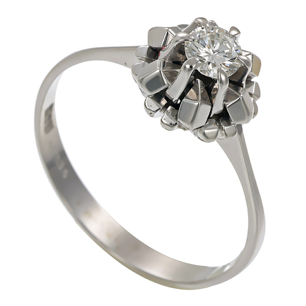 Diamantring, 14K, Weißgold, Brillant 0,25 ct