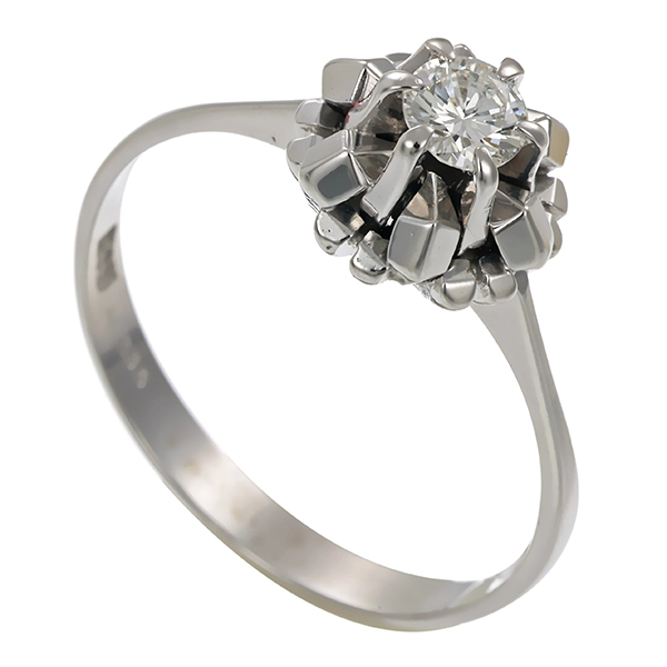 Diamantring, 14K, Weißgold, Brillant 0,25 ct