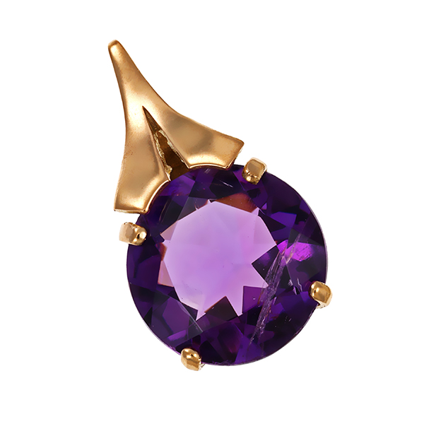Anhänger, 8K, Rotgold, Amethyst