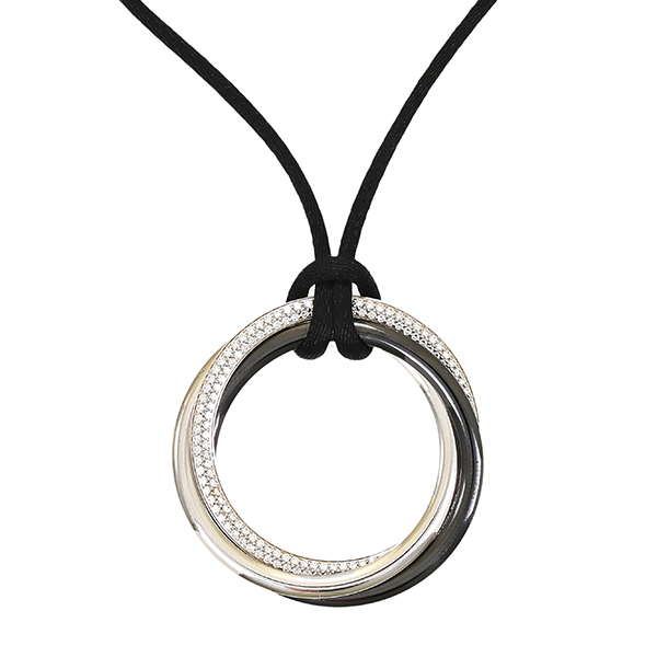 Collier, 18K, Weißgold, Brillanten, Cartier