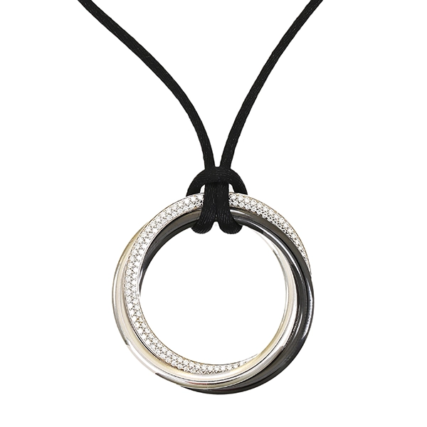 Collier, 18K, Weißgold, Brillanten, Cartier