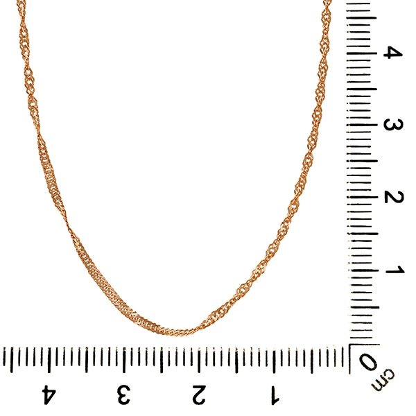 Collierkette, 14K, Rotgold, Singapur
