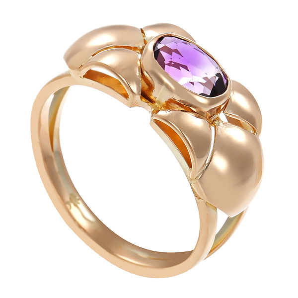 Ring, 8K, Gelbgold, Amethyst