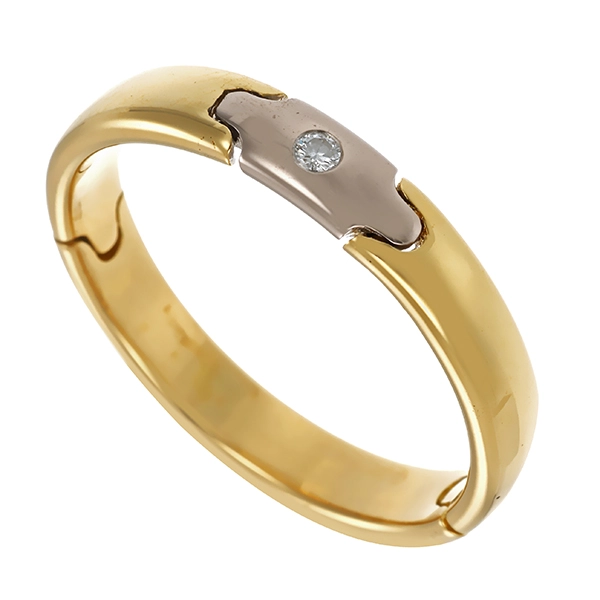 Diamantring, 14K, Gelb-/Weißgold, Brillant