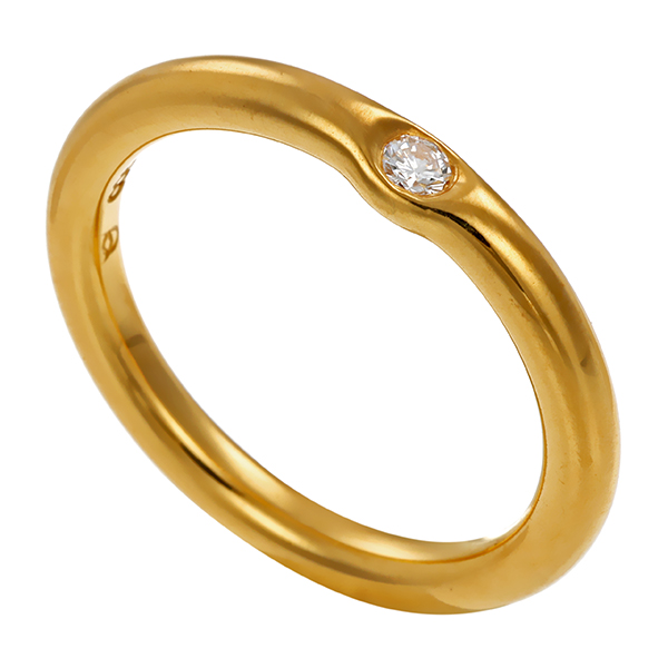 Diamantring, 21,6K, Gelbgold, Brillant