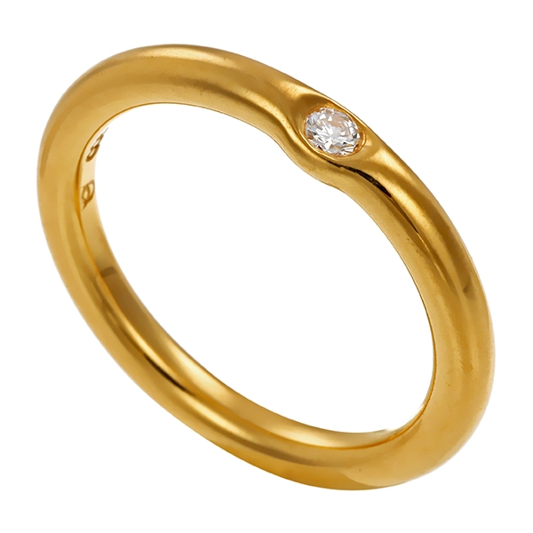 Diamantring, 21,6K, Gelbgold, Brillant