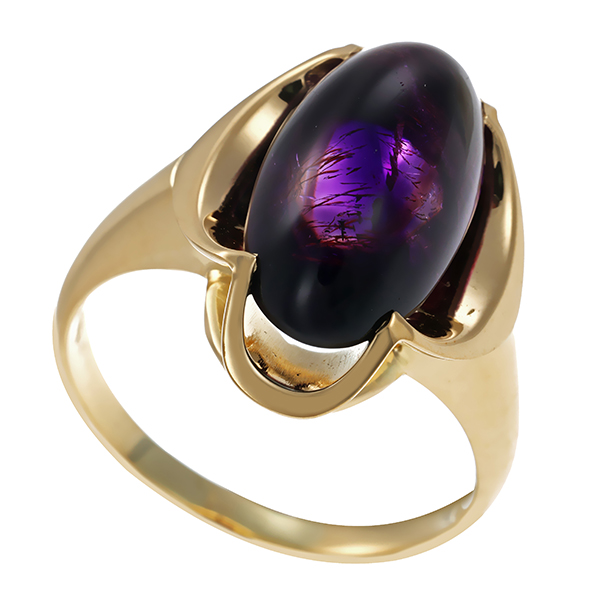 Ring, 14K, Gelbgold, Amethyst