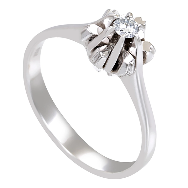 Diamantring, 18K, Weißgold, Brillant, 0,06 ct