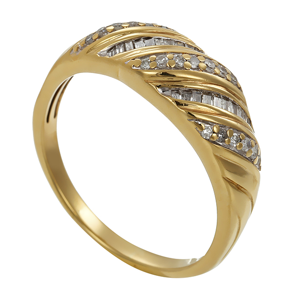 Diamantring, 8K, Gelbgold, Diamanten 0,34 ct