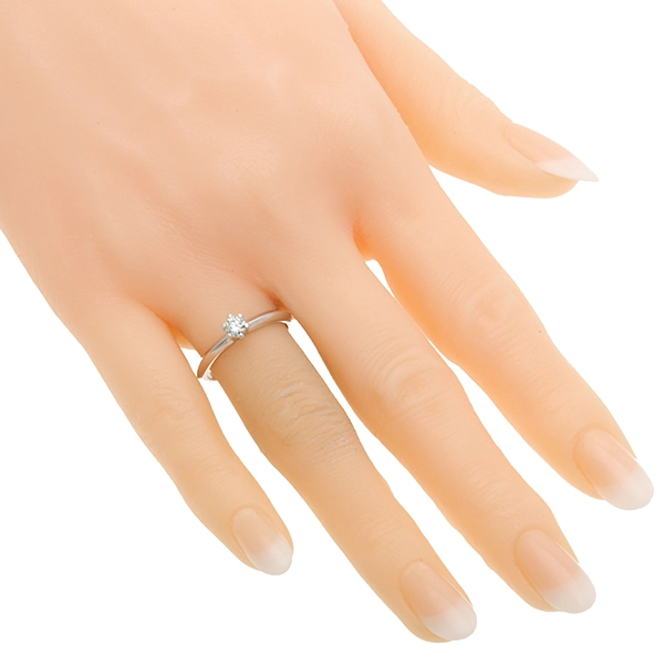 Diamantring, 14K, Weißgold, Brillant 0,15 ct