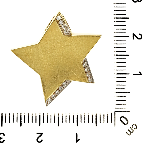 Anhänger, 14K, Gelbgold, Brillanten 0,13 ct