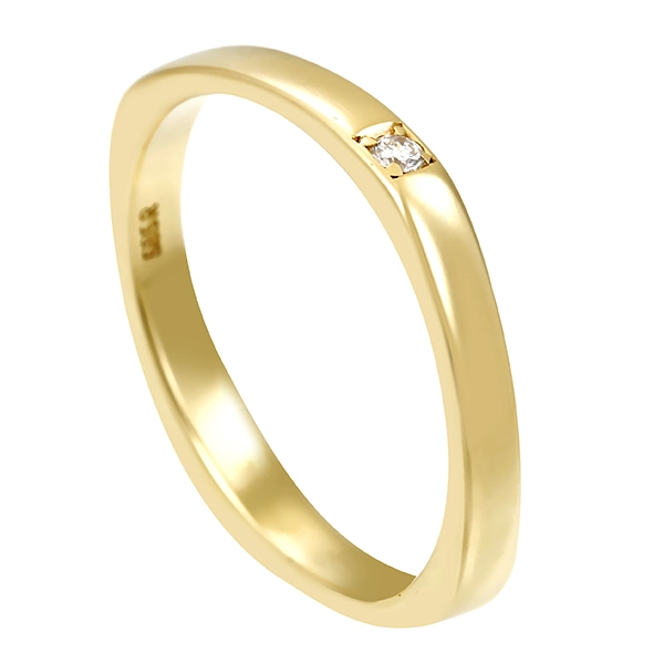 Diamantring, 14K, Gelbgold, Brillant