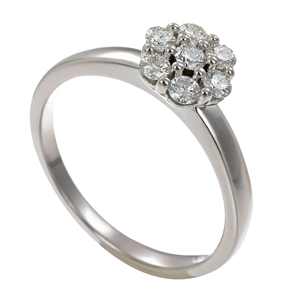 Diamantring, 14K, Weißgold, Brillanten 0,35 ct