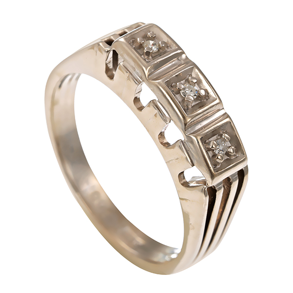 Diamantring, 14K, Weißgold
