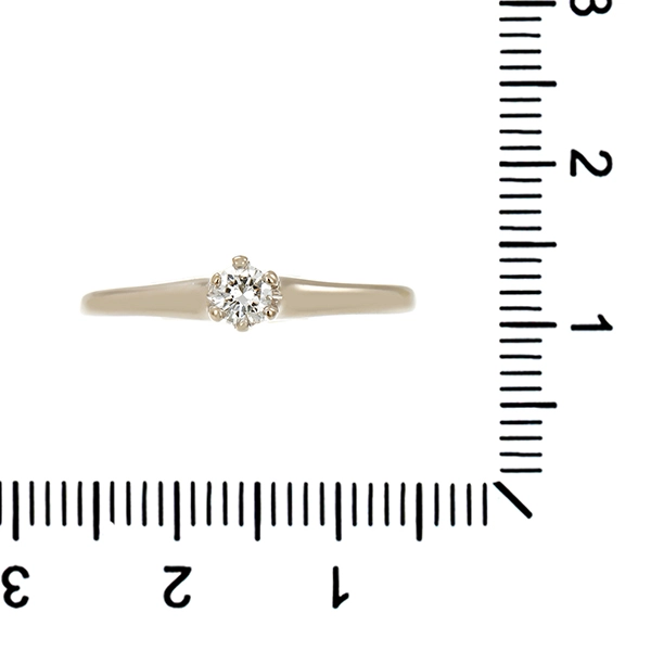 Brillantring, 14K, Weißgold, ca. 0,15ct
