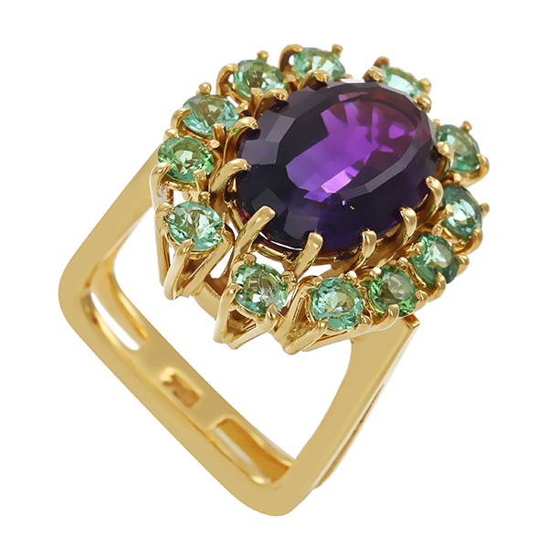 Ring, 14K, Gelbgold, Amthyst