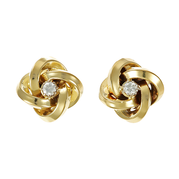Ohrstecker, 14K, Gelbgold, Brillanten