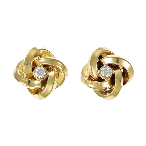 Ohrstecker, 14K, Gelbgold, Brillanten