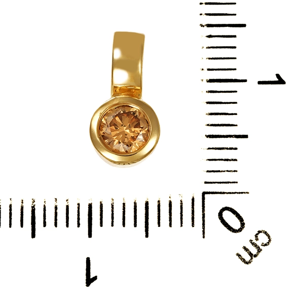Anhänger, 14K, Gelbgold, Brillant 0,35 ct