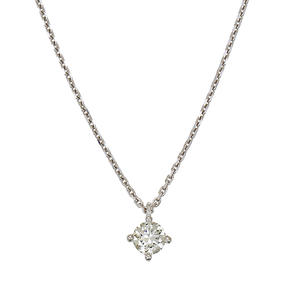 Collier, 14K, Weißgold, Brillant 0,26 ct