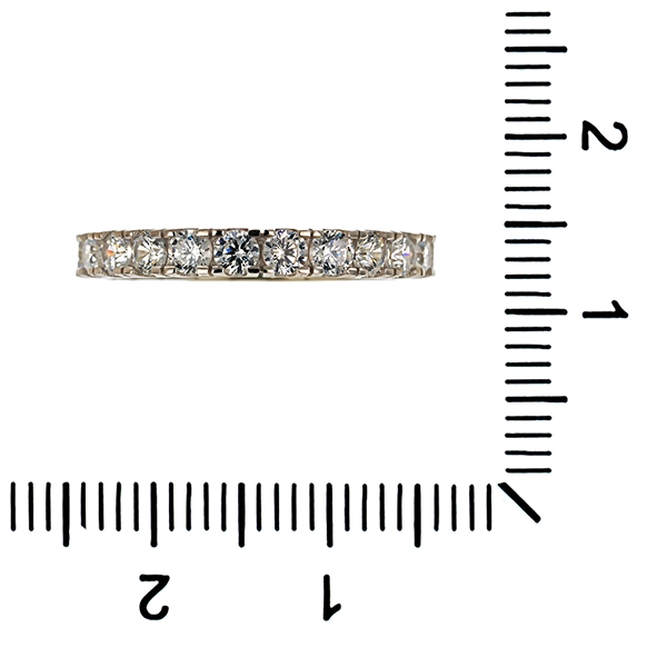 Ring, 14K, Weißgold, Zirkonia