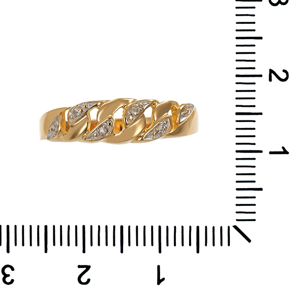 Diamantring, 14K, Gelb-/Weißgold, Diamanten