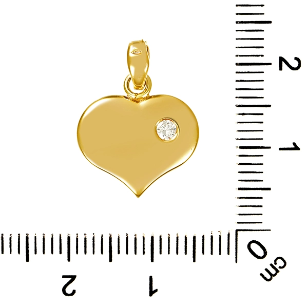 Anhänger, 14K, Gelbgold, Brillant