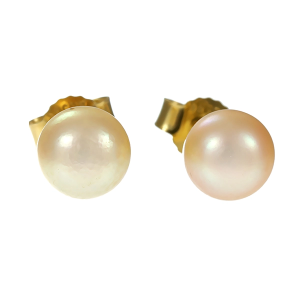 Ohrstecker, 14K, Gelbgold, Zuchtperlen