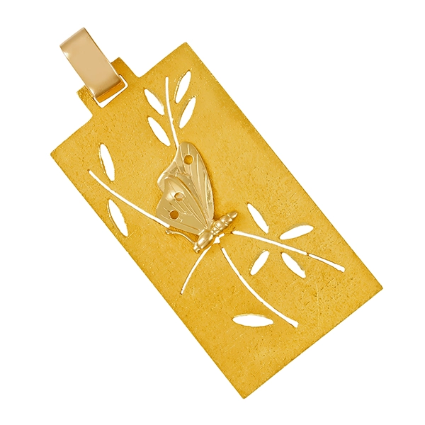 Anhänger, 18K, Gelbgold, Schmetterling