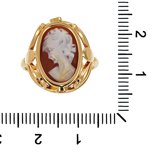 Ring, 18K, Gelbgold, Gemme