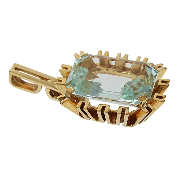 Anhänger, 14K, Gelbgold, Beryll
