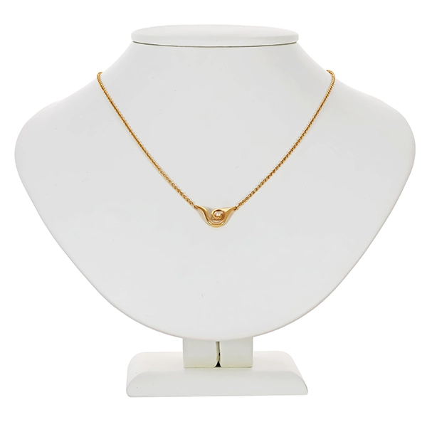 Collier, 14K, Gelbgold, Brillant, Anker-