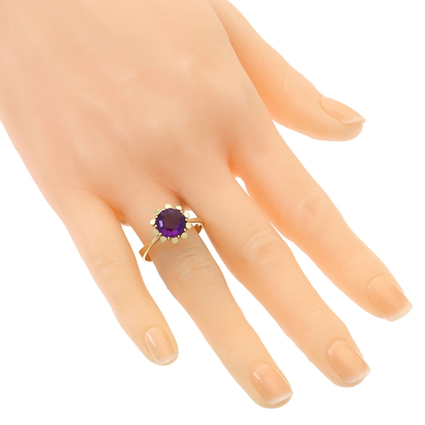 Ring, 14K, Gelbgold, Amethyst