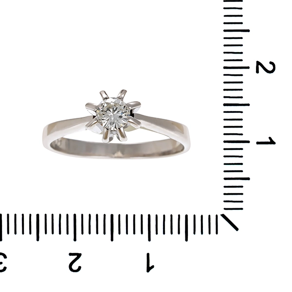 Diamantring, 14K, Weißgold, Brillant