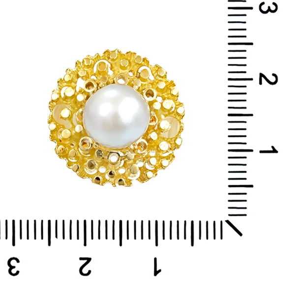 Ring, 14K, Gelbgold, Perle