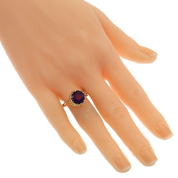 Ring, 14K, Gelbgold, Amethyst