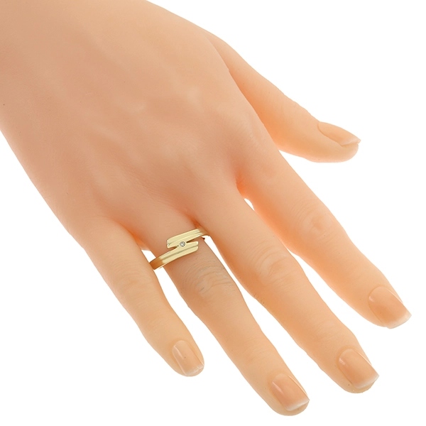 Diamantring, 14K, Gelbgold, Brillant