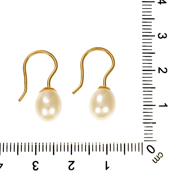 Ohrhänger, 14K, Gelbgold, Perlen