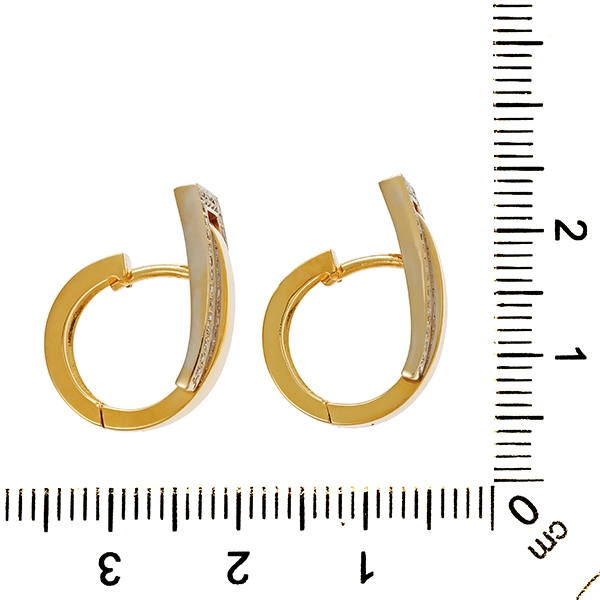 Ohrhänger, 18K, Gelbgold, Brillanten 0,32 ct