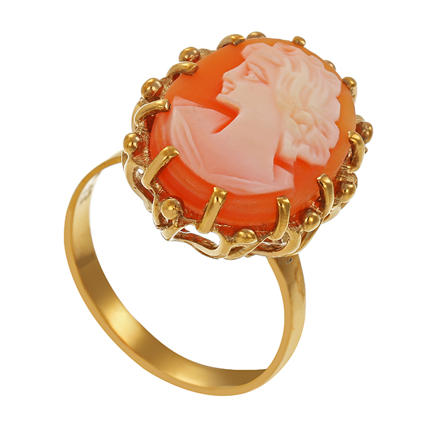 Ring, 8K, Gelbgold, Gemme