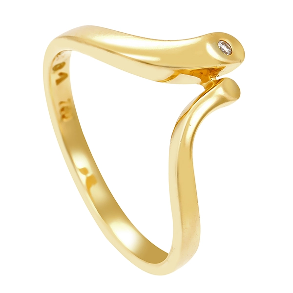 Diamantring, 18K, Gelbgold, Brillant