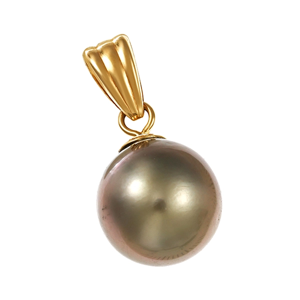 Anhänger, 14K, Gelbgold, Perle